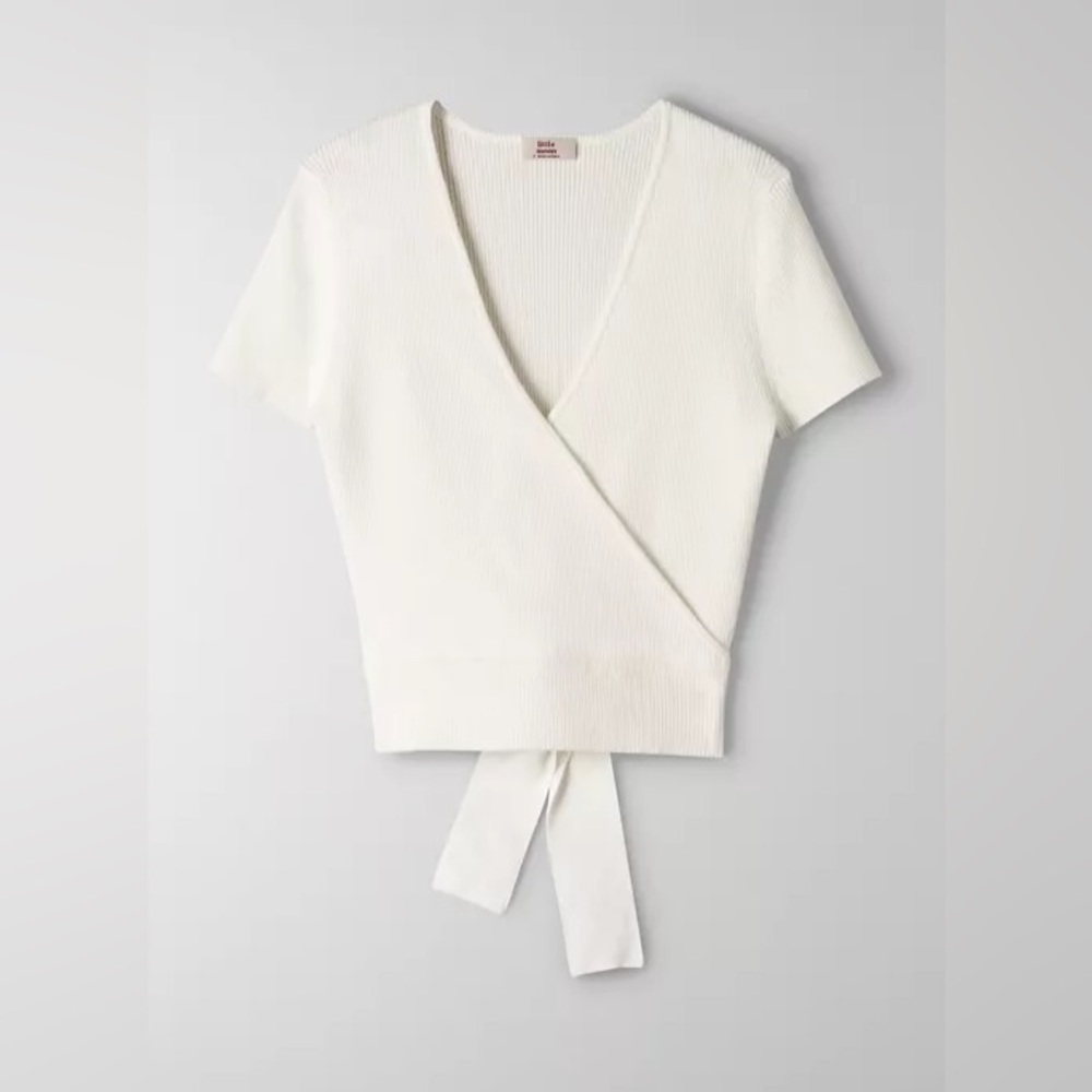 ❌SOLD❌LITTLE MOON WHITE PRUNELLA KNIT TOP - Picture 6 of 8